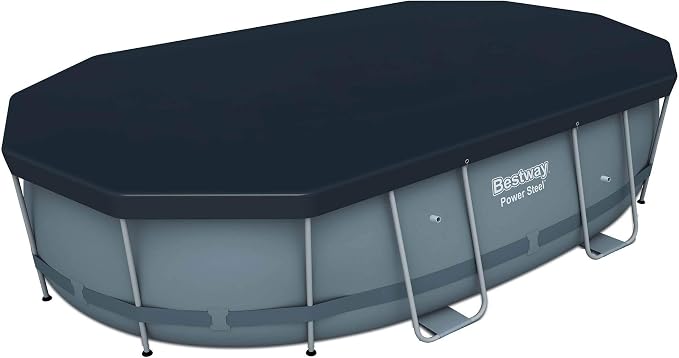Bestway Power Steel 16 x 10-Foot Above Ground Pool Set with w/Surface Skimmer