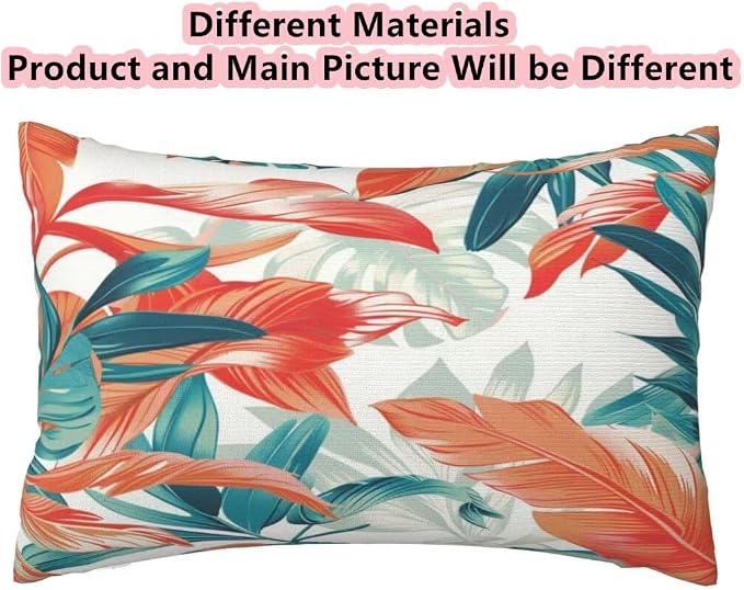 Outdoor Pillows Waterproof Set of 2 Outdoor Pillow Covers 16x24 Inch, Tropical Throw Pillows Plant Pillow Covers, Garden Decorative Pillows Outdoor Pillows for Patio Furniture Car Home Decor -hs327