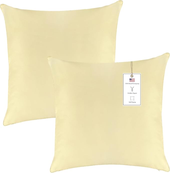 A1 HOME COLLECTIONS A1HC Luxurious Outdoor Waterproof Pillow Covers 22x22 Inches (Pack of 2, Pale Leaf), Throw Pillow Covers for Pool Areas, Garden, Sofa, Chairs, Beds, Tent, Patio