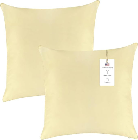 A1 HOME COLLECTIONS A1HC Luxurious Outdoor Waterproof Pillow Covers 18x18 Inches (Pack of 2, Pale Leaf), Throw Pillow Covers for Pool Areas, Garden, Sofa, Chairs, Beds, Tent, Patio