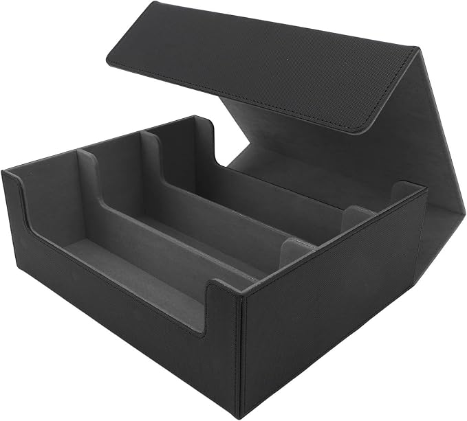 PU Leather Card Deck Box/Cover Holds 1800 Sheets, Card Deck Box with Magnetic Closure for Gaming, Protective and Stylish (#1)