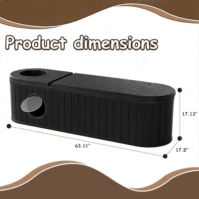 60 Gallon Storage Bench Deck Box Resin Patio Furniture with Armrest, Waterproof and UV Resistant Lockable for Patio Furniture, Garden Decor and Outdoor Seating for Cushions, Garden Tools
