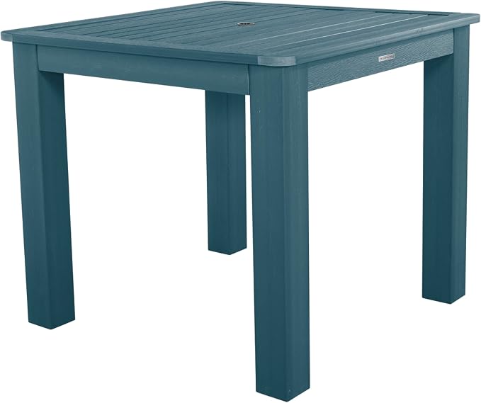 highwood Weatherly 5 Piece Square Counter Height Outdoor Dining Set, Nantucket Blue