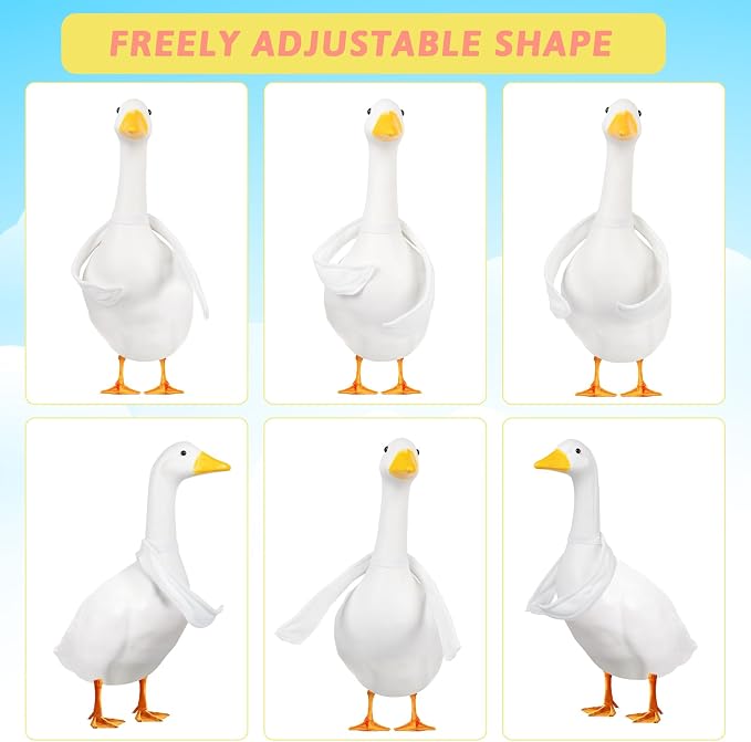 2 Pcs Poseable Goose Wings for Porch Lawn Goose Outfit Accessories Clothing Porch Clothes for Patio Yard Lawn Decor