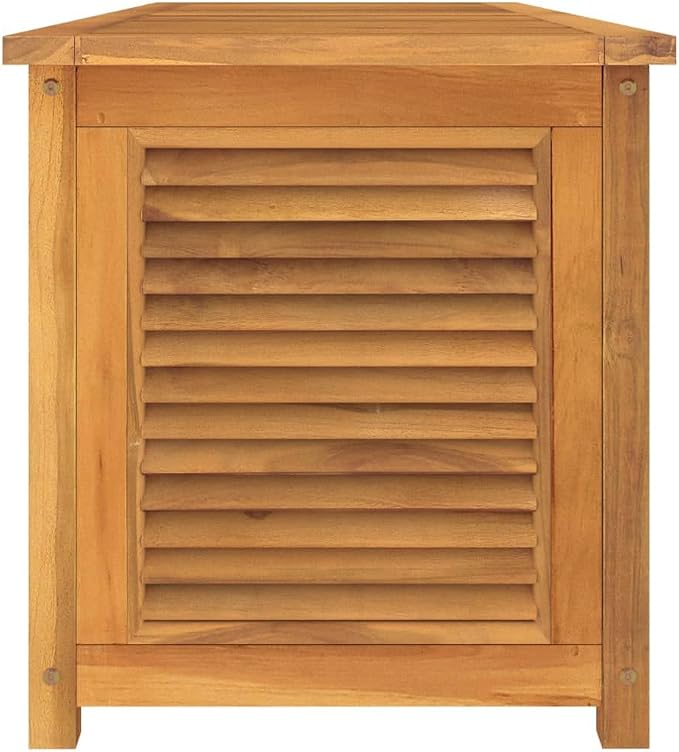 Wooden Patio Storage Box with Bag, Outdoor Box for Patio Furniture Cushion Storage, Wood Deck Box Storage Container with PE Bag Tool Organizer, 59.1"x19.7"x20.9"