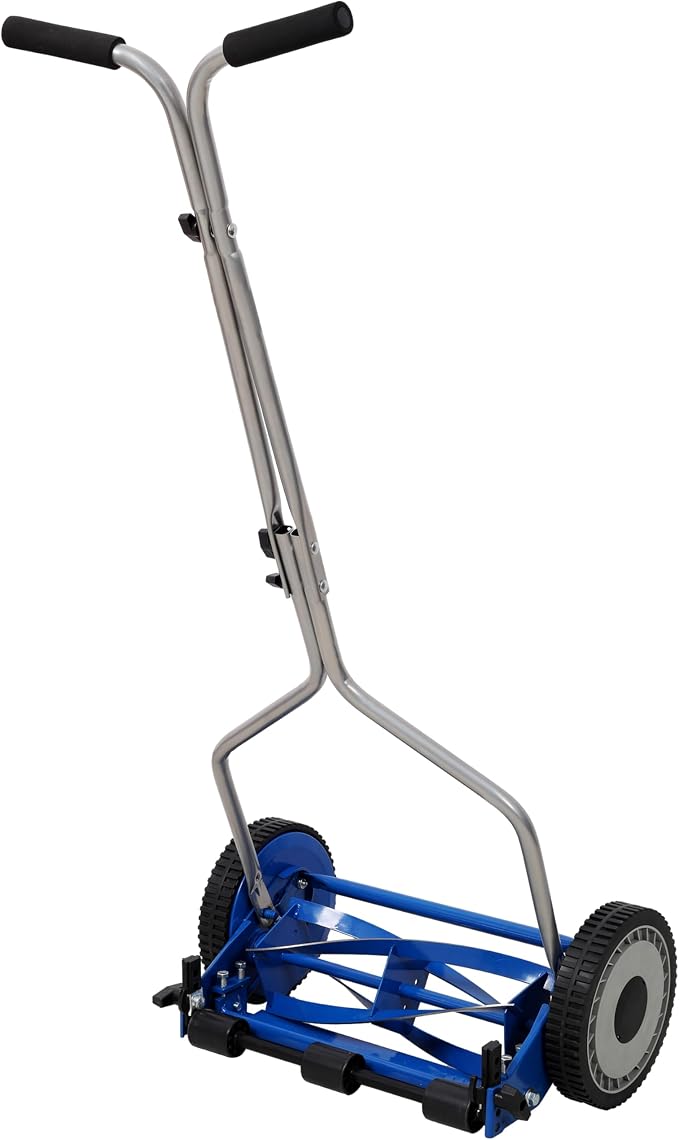 14in Push Lawn Mower, Push Reel Lawn Mower, Blue Color