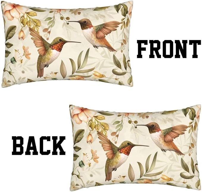 Throw Pillow Covers 16x24 Inch Pillow Covers Set of 2 Couch Pillows for Living Room, Bird Throw Pillows, Soft Accent Pillows Rectangular Decorative Pillows for Bed Sofa Farmhouse Decor, Summer J448