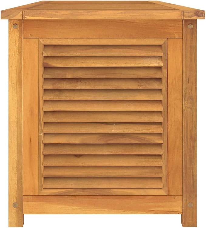 Wooden Patio Storage Box with Bag, Outdoor Box for Patio Furniture Cushion Storage, Wood Deck Box Storage Container with PE Bag Tool Organizer, 68.9"x19.7"x20.9"