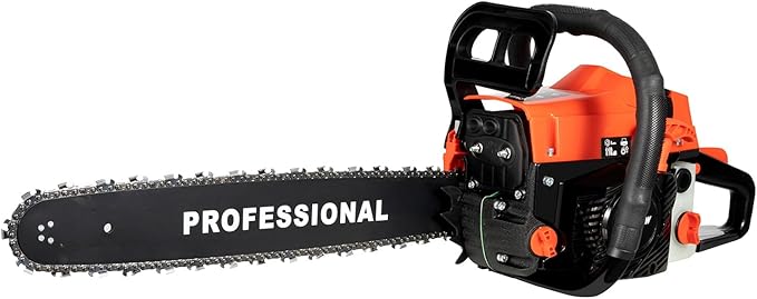 58cc Gas Chainsaws 20 Inch Bar Length Power Chain Saws, Gas Powered Chainsaw 2 Stroke Handheld Gasoline Chain Saw for Cutting Wood Outdoor Garden Farm Home Use with Tool Kit