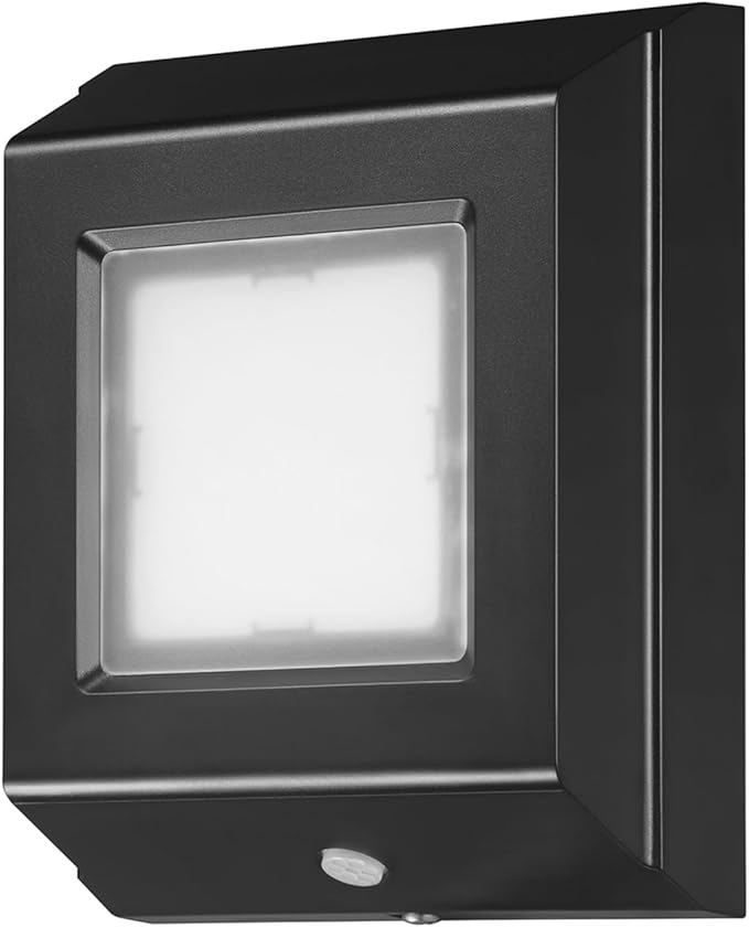 GLOBE Electric 10W Slim Black 1000 Lumens Hardwired Automatic Dusk to Dawn Outdoor Integrated LED Flood Light Security Light, Spotlight, Outside House Lights