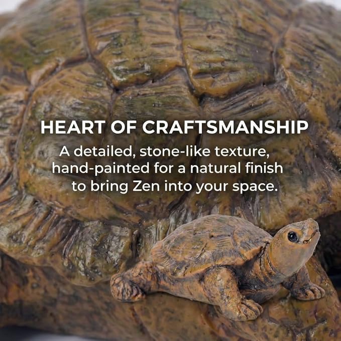 2 Pack Turtle Statue, Outdoor Garden Turtles Decor, Tortoise Figurine for Yard, Pond, Patio, Lawn, Outdoor Animal Statues & Garden Figurines