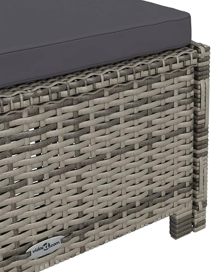 7 Piece Patio Dining Set with Cushions Black Outdoor Rattan Furniture Table and 6 Chairs for Garden Backyard Porch Entertaining