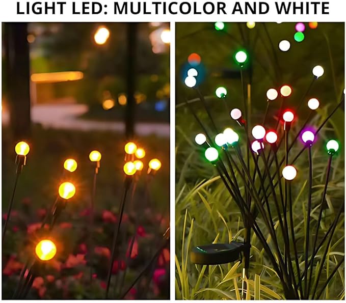 LED Solar Garden Lamp: Magical and Long-Lasting Outdoor Colors (6, Multicolor)