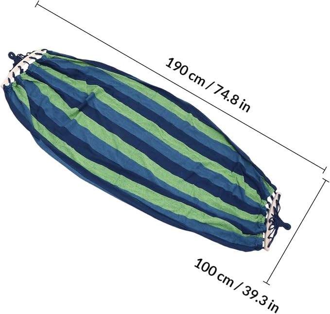 UPKOCH Outdoor Canvas Swing Hammock Double Camping Travel Hammock Widened 190x100cm for Hiking Beach Patio Use
