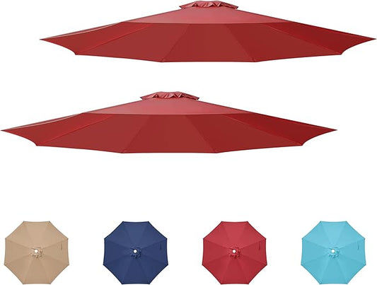 HealSmart 9' Patio Umbrella Replacement Canopy Cover with 8 Ribs, Outdoor Table Market Yard Umbrellas