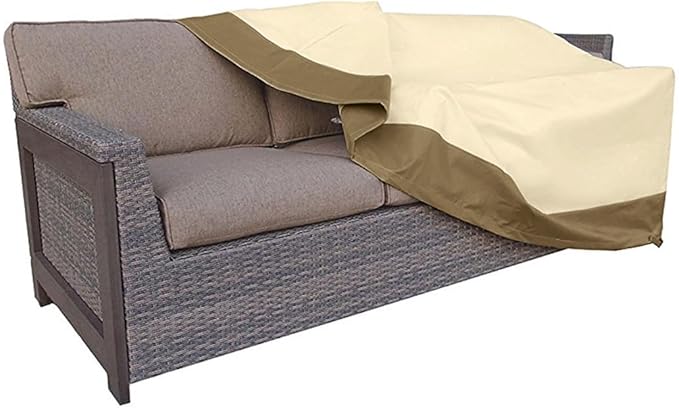 Rutile Heavy Duty Patio Sofa Cover, 100% Waterproof 3-Seater Outdoor Deep Lounge Sofa Cover, Lawn Patio Furniture Covers with Air Vent and Handle 93" Wx 40" Dx 35" H