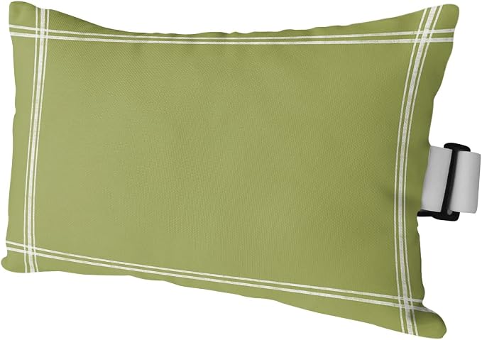 Outdoor Pillows Covers with Inserts Solid Color Olive Waterproof Recliner Pillow with Adjustable Strap Throw Pillows for Patio Furniture Pool Lounge Chair, 11x16 inch, 1PCS