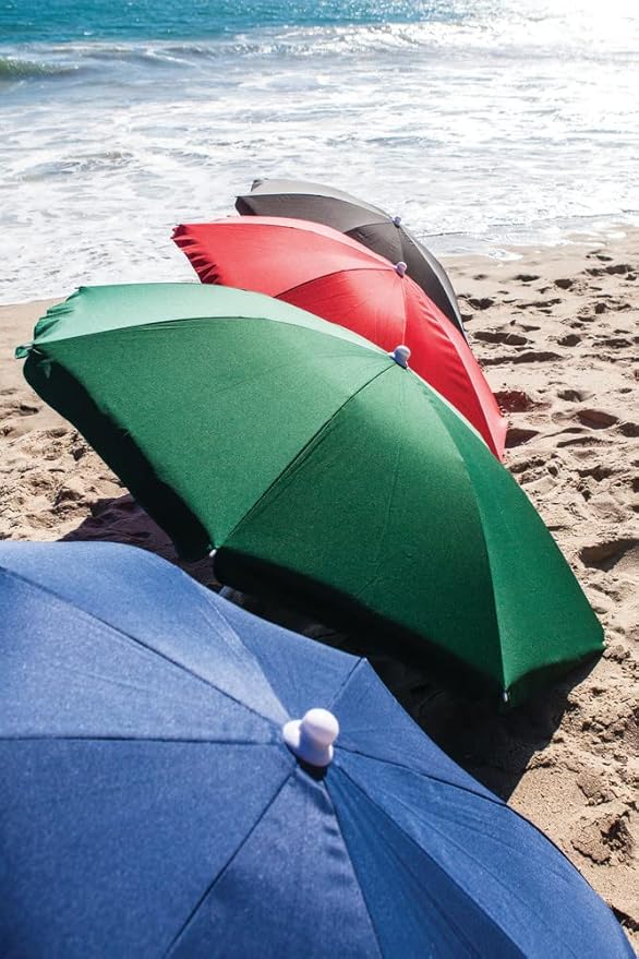 PICNIC TIME NCAA Nebraska Cornhuskers Outdoor Canopy Sunshade Beach Umbrella 5.5' - Small Patio Umbrella - Beach Chair Umbrella
