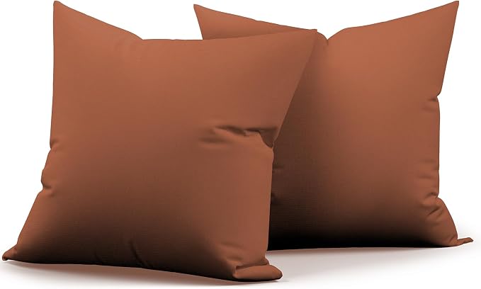 Large 20x20 Inch Outdoor Throw Pillow Covers Cushion Case Set of 2 Waterproof Durable Decorative Cushion for Patio, Deck, Poolside and Outdoor Furniture, Red