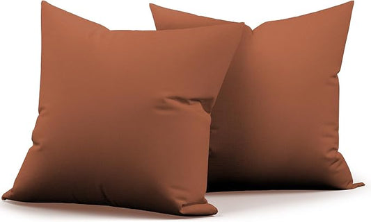 Large 20x20 Inch Outdoor Throw Pillow Covers Cushion Case Set of 2 Waterproof Durable Decorative Cushion for Patio, Deck, Poolside and Outdoor Furniture, Red