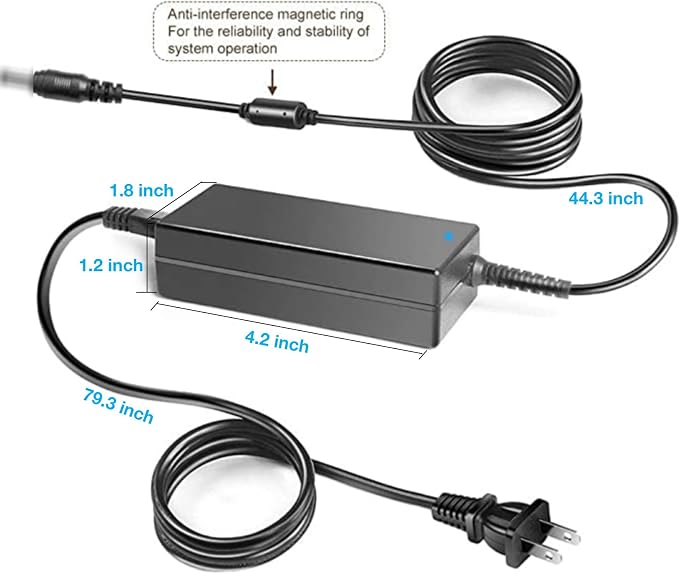 AC/DC Adapter Compatible with Maxoak Bluetti PowerOak EB180 Portable Power Station 1000W 1800Wh Lithium Battery Solar Generator 16-60V 10A Power Supply Cord Cable Battery Charger Mains PSU