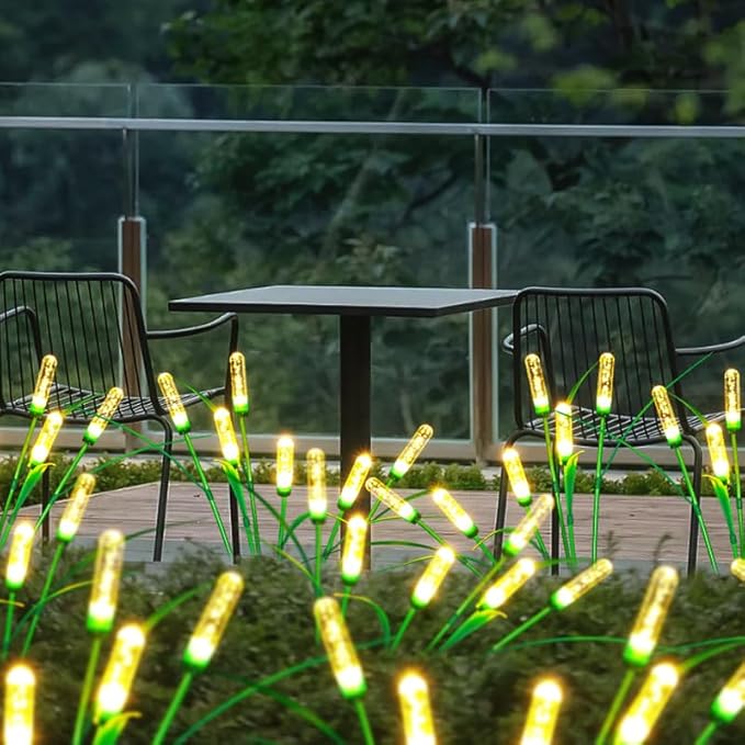 BXROIU Solar Outdoor Garden Lights,4 Pack LED Solar Swaying Lights for Garden Patio Yard Pathway Walkway Wedding Party Christmas Landscape Lighting(Warm White)
