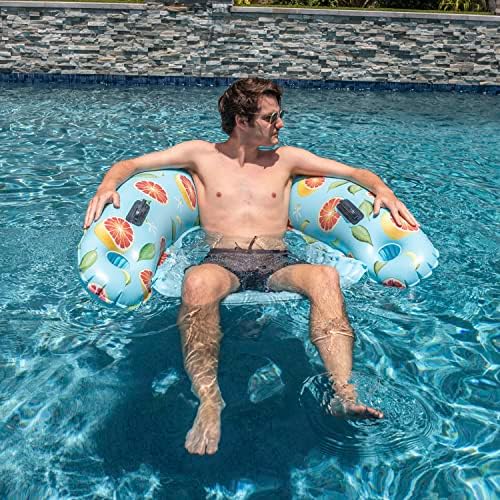 PoolCandy Grapefruit Print Inflatable Pool Floats, Loungers, Sun Chairs & Sunning Pools