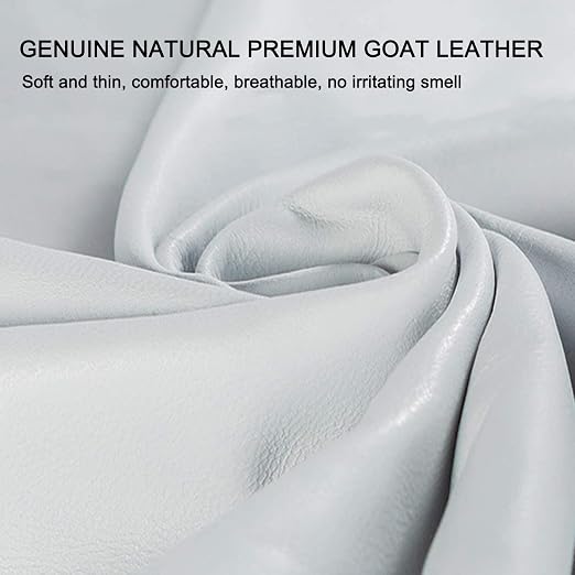 Leather Work Gloves, Gardening Gloves for Women and Men, Soft and Thin Goatskin Garden Gloves for Outdoor Yard Garden, S