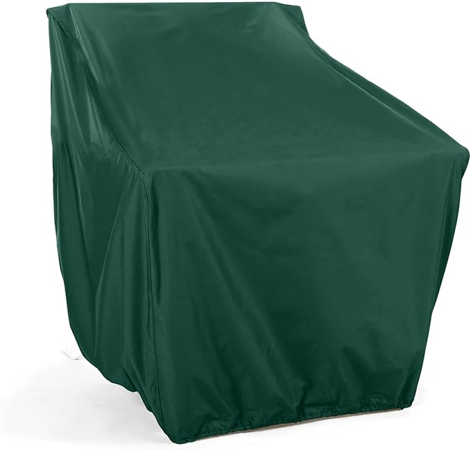 Covermates Classic Square Adirondack Chair Cover – 12-Gauge Vinyl Weather-Resistant Patio & Garden Chair Protector with Elastic Hem & Mesh Vent, 34W x 40D x 34H, Green