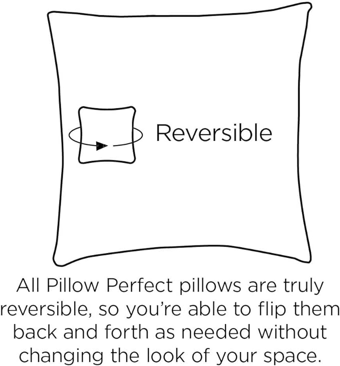 Pillow Perfect Outdoor/Indoor Throw Pillows, Accent - 16.5" x 16.5", Blue Daytrip Pacific 2 Count