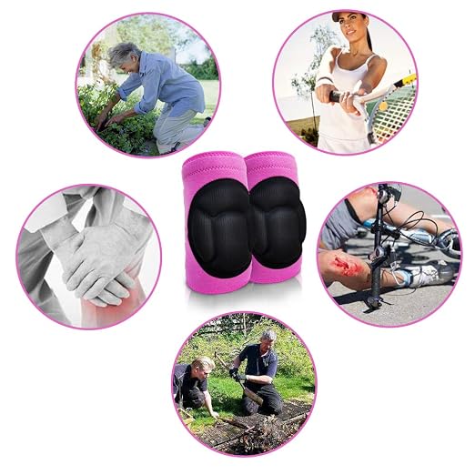 Work Knee Pads for Women, Waterproof Pad, Adjustable Straps, Pink S,1 Pair | Waterproof EVA Soft Foam, Kneepads for Cleaning Floors, Housework, Housekeeping, Weeding, Yard, Garden Work, Kneeling Workers