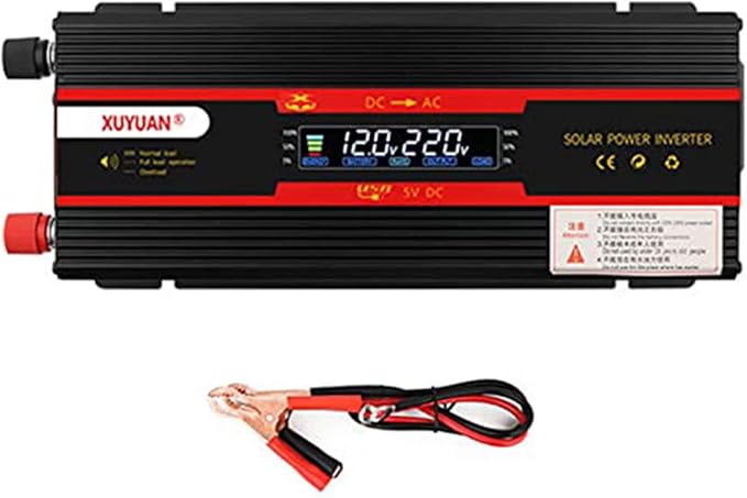 3000W 4000W 6000W Car Inverter DC 12V 24V to AC 110V 220V Modified Sine Wave Power Voltage Converter with Smart Digital Display Screen,6000W-12V