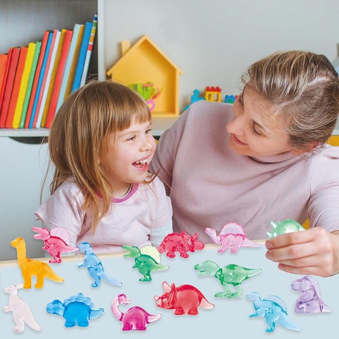DIYDEC 120Pcs Mini Dinosaur Figurines 12 Styles Tiny Resin Animals to Hide,Small Plastic Dinosaurs for Vase Fillers Micro Dollhouse Aquarium Decorations