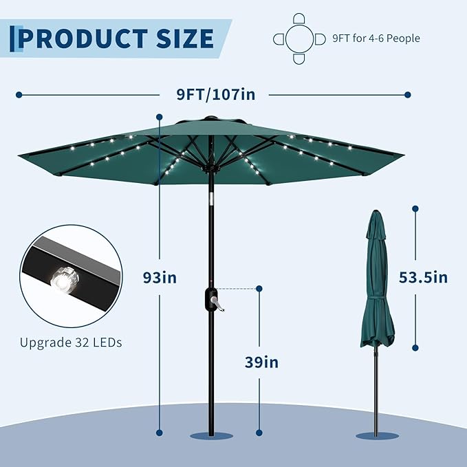 GarveeLife patio umbrella