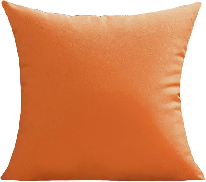 VAKADO Pumpkin Fall Waterproof Outdoor Throw Pillow Covers 26x26 Set of 2 | Fade Resistant, All-Weather Durability. Warm Harvest Hue For Porch, Patio & Garden. Machine Washable, Hidden Zipper.