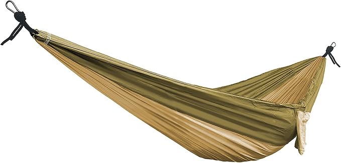 Bliss Hammocks BH-406ST-FG Hammock in a Bag w/ Carabiners + Tree Straps, 52-in. Wide, Weather Resistant, 300 Lb. Capacity (Forest Green)