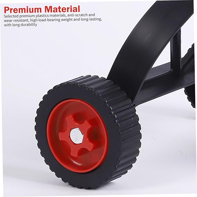 String Trimmer Support Wheels, Adjustable Lawn Mower Auxiliary Walk Behind Weed Wacker Wheels, Garden Lawn Tool Attachment for Grass Eater Holder (Black)