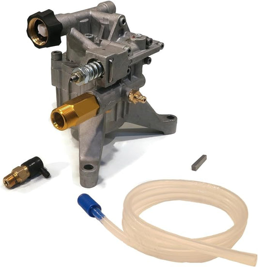 The ROP Shop 2800 PSI Vertical Aluminum Head Power Pressure Washer Water Pump, HIM-308653052 FH, 2.3 GPM, 7/8" Shaft with Keyway & Chemical Hose
