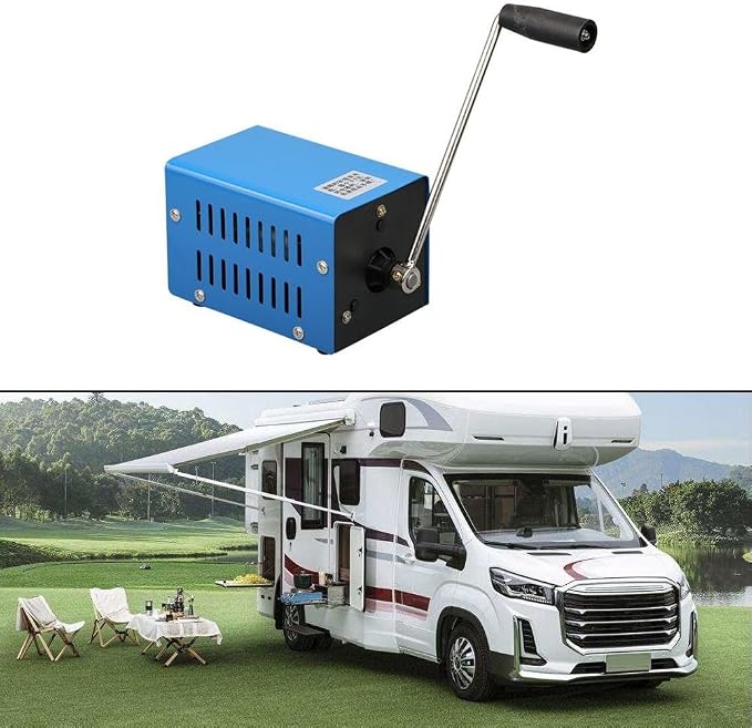 Portable Hand Crank Generator for RV and Camping, 20W USB Charger, Outdoor Survival Use, Metal Construction and Reliable