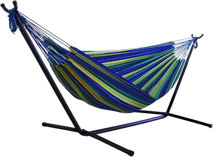 Hammocks, Outdoor Large Hammock Portable Indoors Camping Sleeping Stripe Canvas Hanging Bed Chair Garden Swing,for Outside
