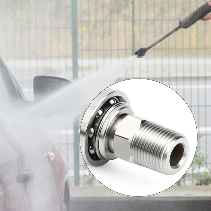 TAISHER 8PCS 304 Stainless Steel 3/8" Male NPT High Pressure Washer Quick Connect Plug for Pressure Washing Gun Hose Accessories