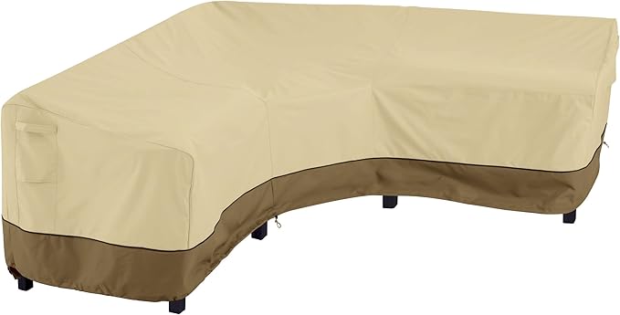 Classic Accessories Veranda Water-Resistant 70 Inch Patio V-Shaped Sectional Lounge Set Cover, Patio Furniture Covers