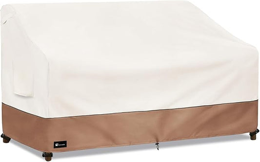 Outdoor Couch Cover for Patio Furniture - Heavy Duty Waterpoof All-Weather 3-Seater Patio Sofa Cover, 58"x32"x31" (Beige) ﻿