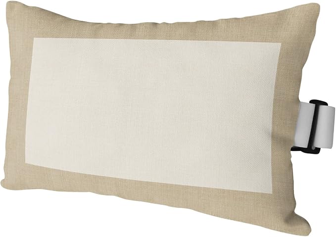 Outdoor Pillows Covers with Inserts Country Vintage Linen Texture Waterproof Recliner Pillow with Adjustable Strap Throw Pillows for Patio Furniture Pool Lounge Chair, 11x16 inch, 1PCS