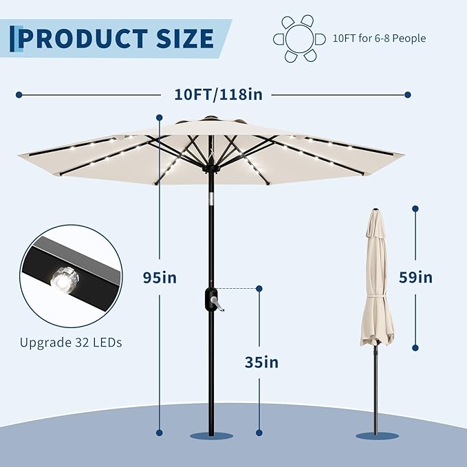 GarveeLife patio umbrella