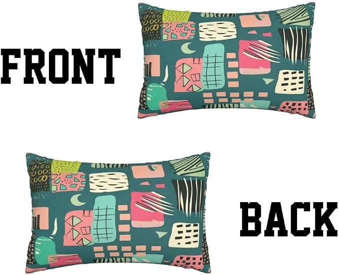 Outdoor Pillows Waterproof Set of 2 Outdoor Pillow Covers 16x24 Inch, Green Throw Pillows Cartoon Pillow Covers, Summer Garden Decorative Pillows Outdoor Pillows for Patio Furniture Home Decor -hs63
