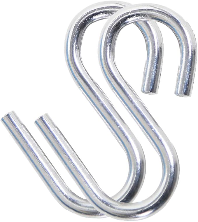 2pcs Stainless Steel S Shape Hammock Hook for Hanging Art and Decorations