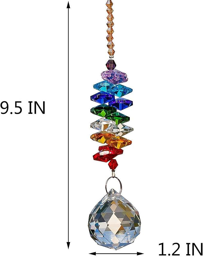 H&D Hyaline&Dora H&D 30mm Chandelier Crystals Ball Prisms Rainbow Octogon Chakra Suncatcher for Gift