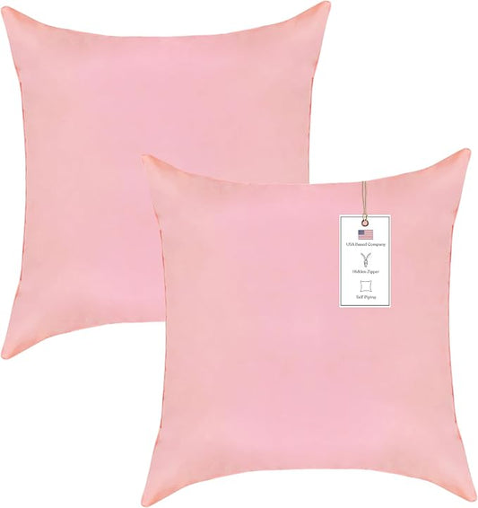 A1 HOME COLLECTIONS A1HC Luxurious Outdoor Waterproof Pillow Covers 18x18 Inches (Pack of 2, Pink Flare), Throw Pillow Covers for Pool Areas, Garden, Sofa, Chairs, Beds, Tent, Patio