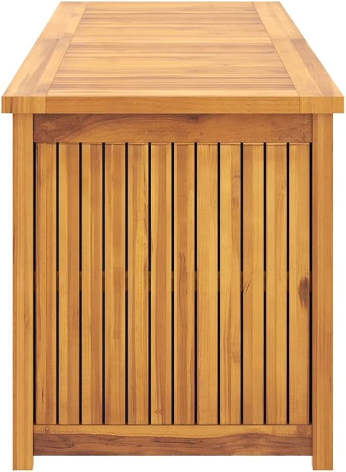 Patio Garden Storage Box, Outdoor Storage Box Deck Box, Entryway Storage Box, Outdoor Storage Organization Box for Garden Balcony Yard, 68.9"x19.7"x21.7" Solid Wood Teak,-631